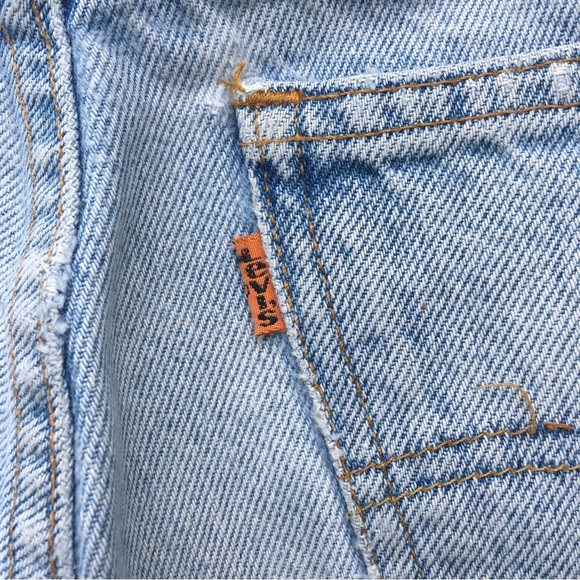 Levi’s Vintage 90’s 550 Relaxed Fit Orange Tag Jean Blue 34 - Picture 12 of 16